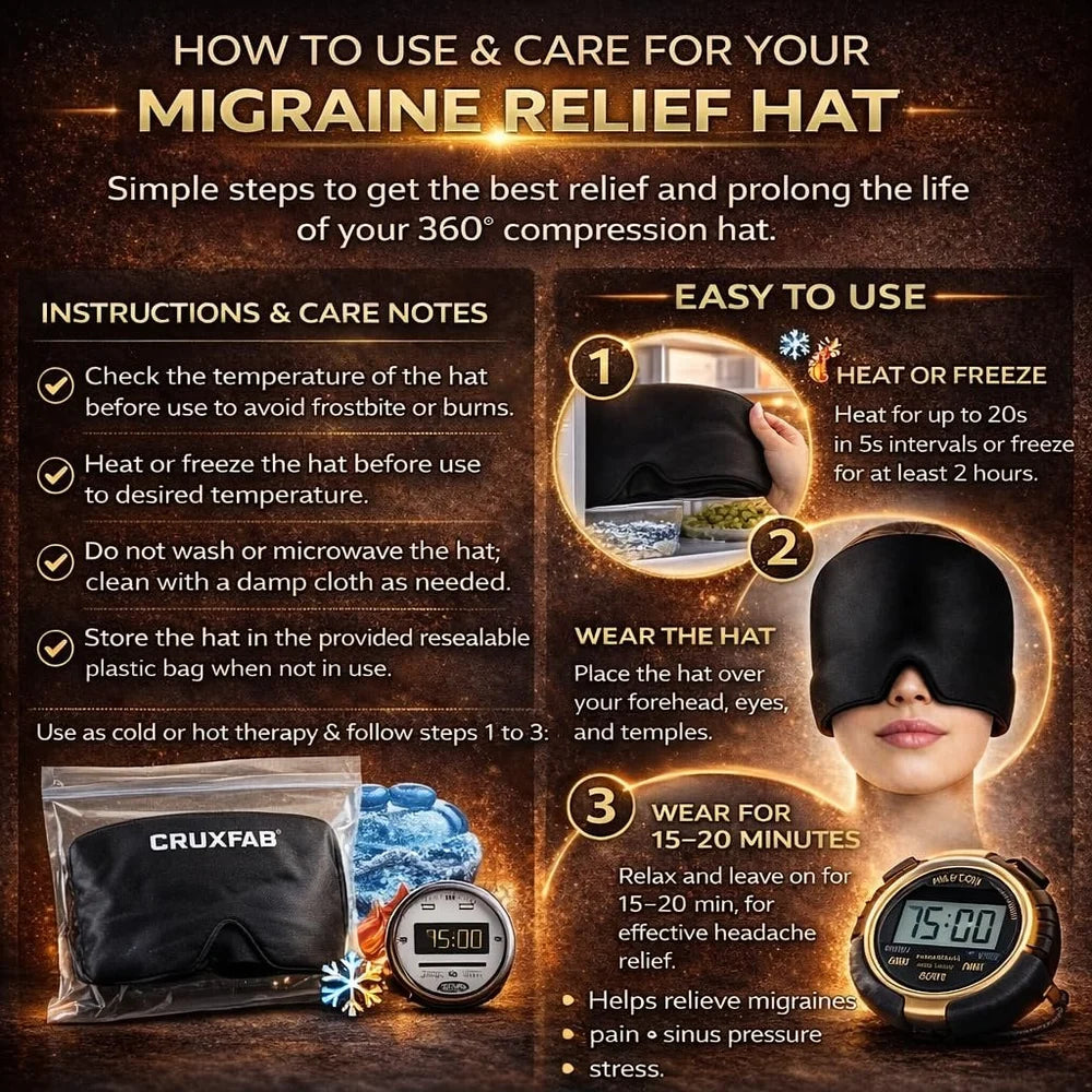 ReliefWrap™ Migraine & Sinus Thermal Cap